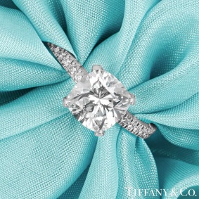 Tiffany & Co. Platinum Cushion Cut Diamond Novo Ring 2.22ct G/VVS1 Tiffany & Co. Platinum Cushion Cut Diamond Novo Ring 2.22ct G/VVS1
